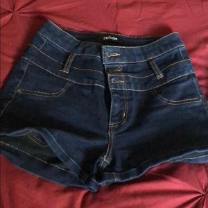 Dark wash shorts
